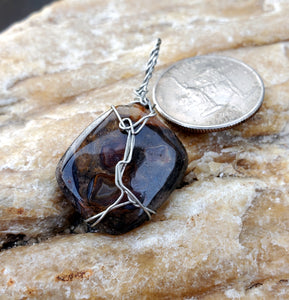 Wire Wrapped Pendants- Crystals Unidentified - Willowisp Apothecary 