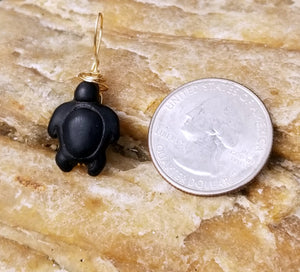 Obsidian Turtle Pendant - Willowisp Apothecary 
