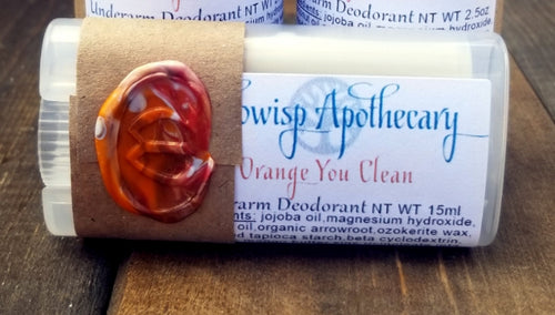 Deodorant- Orange You Clean- Trial/Travel Size - Willowisp Apothecary 