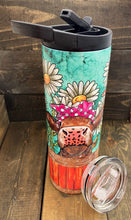 Load image into Gallery viewer, Floral Farm Animals 20 oz Duo Lid Skinny Tumbler - Willowisp Apothecary 
