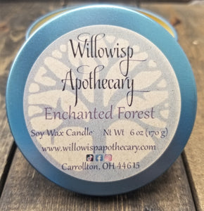 Enchanted Forest Soy Wax Candle - Willowisp Apothecary 