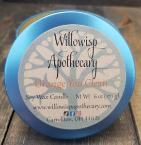 Orange You Clean Soy Wax Candle - Willowisp Apothecary 