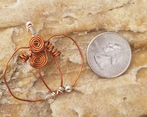 Wire Pumpkin Pendant - Willowisp Apothecary 