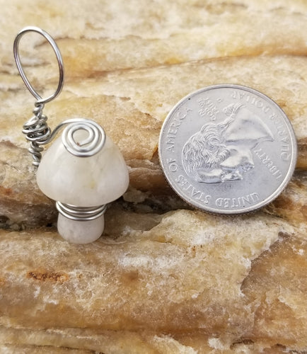 Quartz Mushroom Pendant - Willowisp Apothecary 